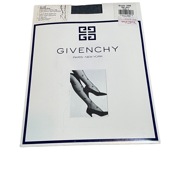 Vintage Accessories - Givenchy Dashing Dots French Ultra Sheer Pantyhose Size C
